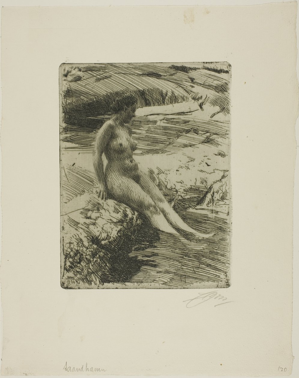 Písečný přístav od Anders Leonard Zorn