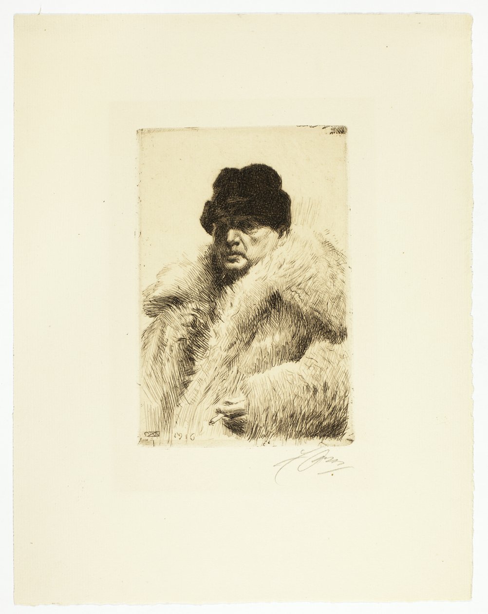 Autoportrét 1916 od Anders Leonard Zorn