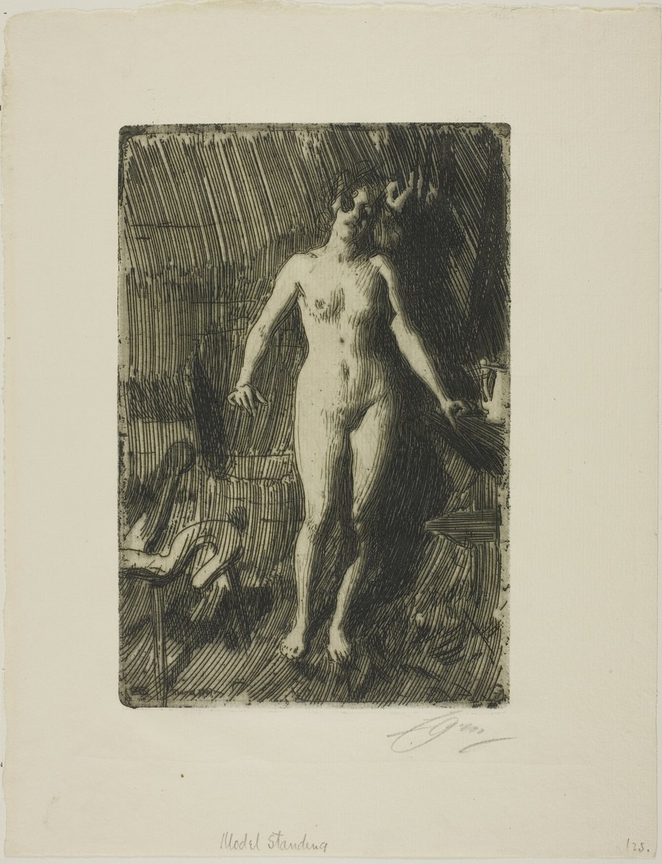 Stojící model od Anders Leonard Zorn