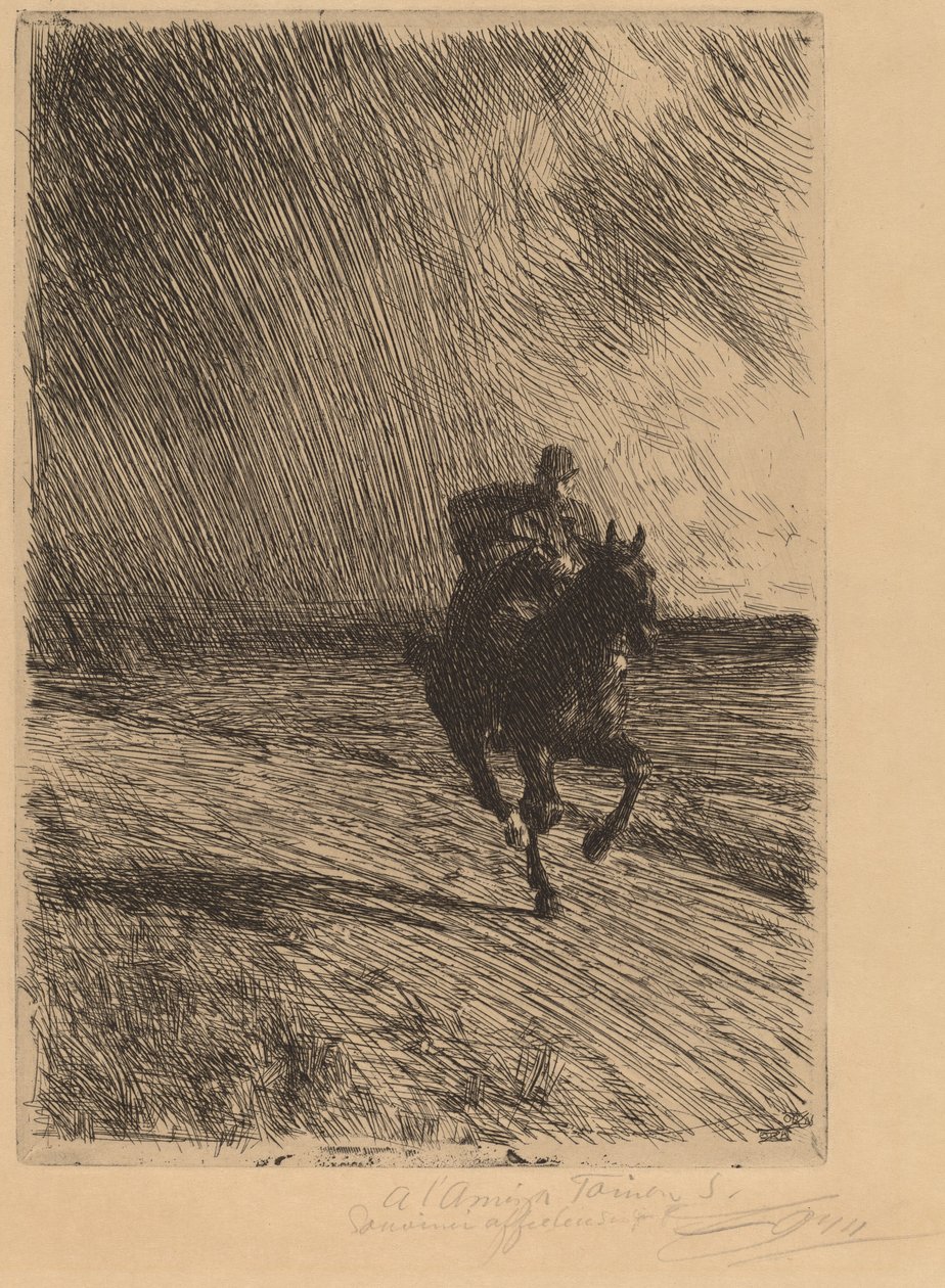Bouřka od Anders Leonard Zorn