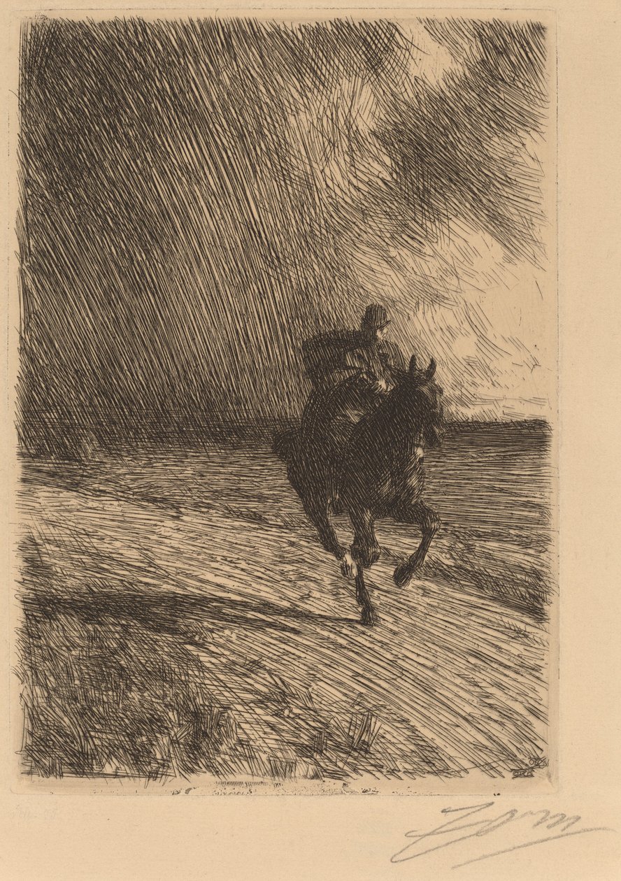 Bouřka od Anders Leonard Zorn