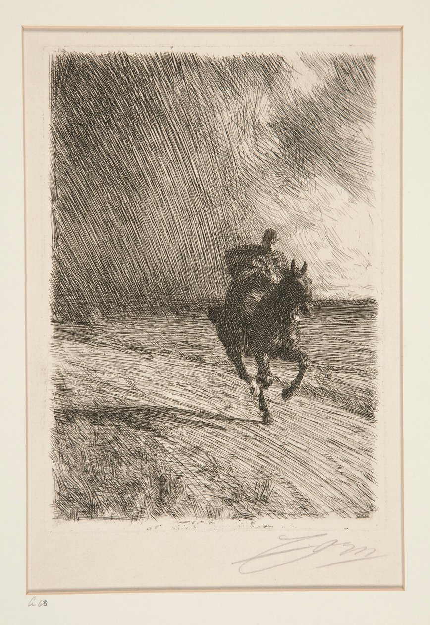 Bouře od Anders Leonard Zorn