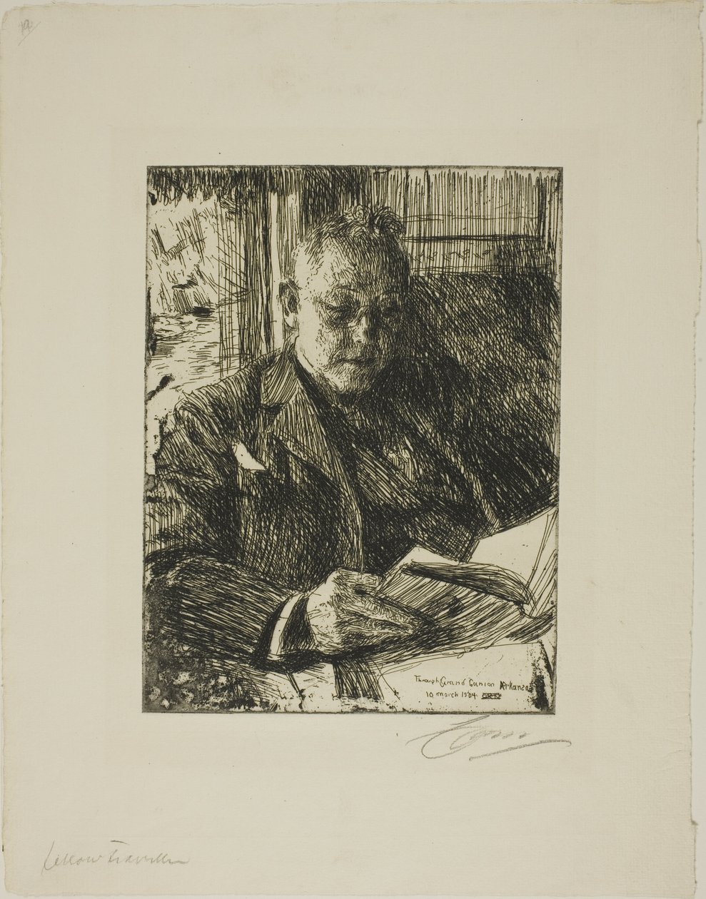 Cestující společník (pan Ch. Deering) od Anders Leonard Zorn
