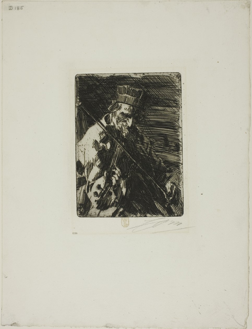 Vesnický houslista od Anders Leonard Zorn