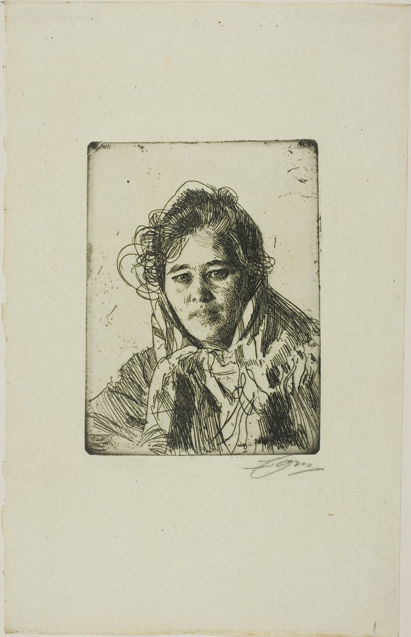 Mladá dívka z Mory (Kråkbergova Anna) od Anders Zorn