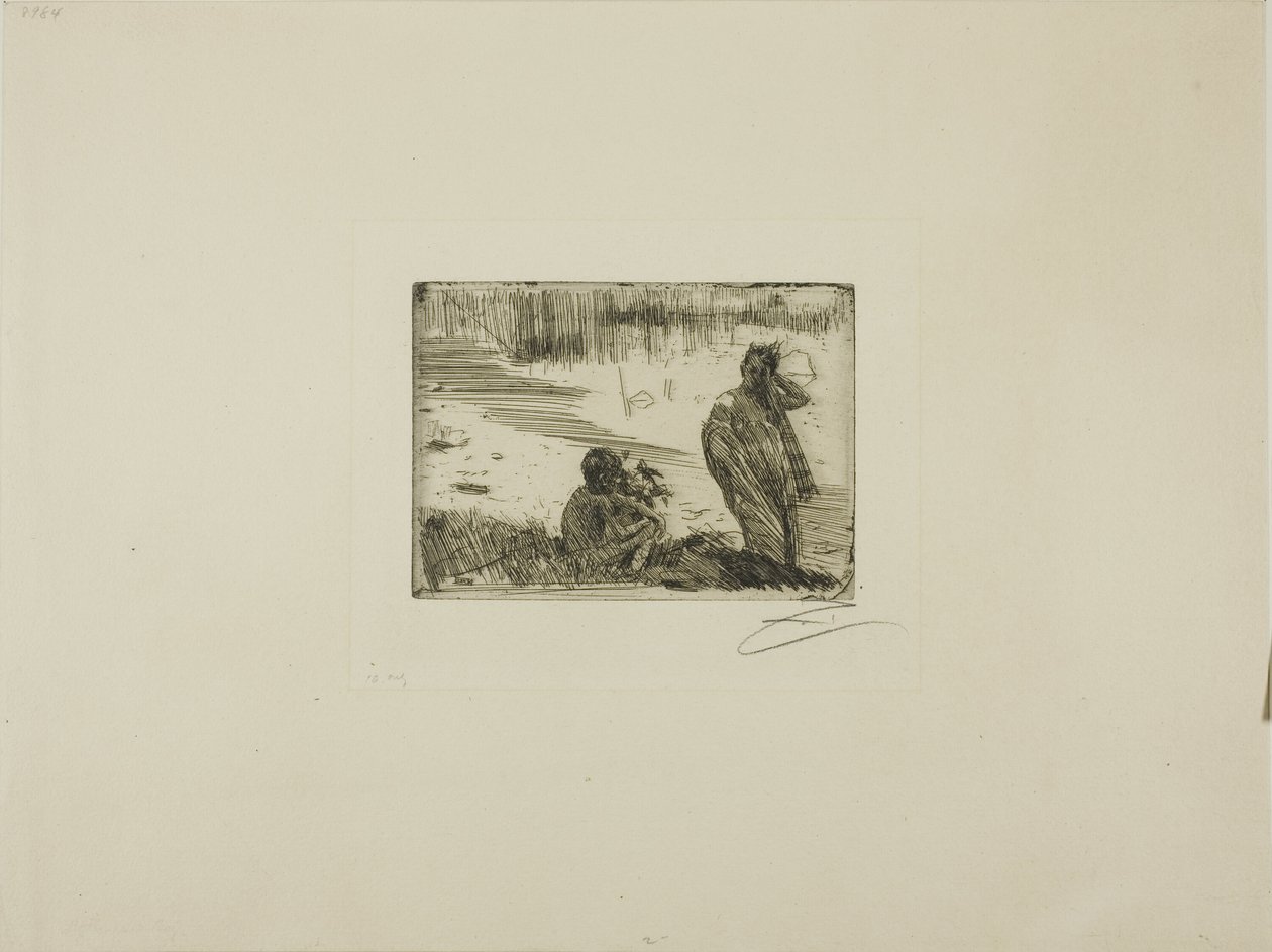 Mladí lidé koupání od Anders Leonard Zorn