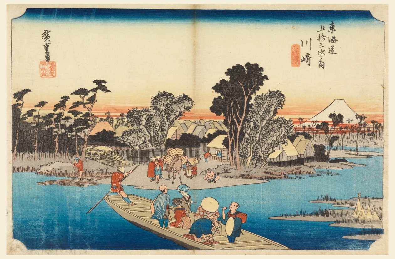 Trajekt v Rokugo, Int Fifty Threre S Stations of Tide Loader) od Ando Hiroshige