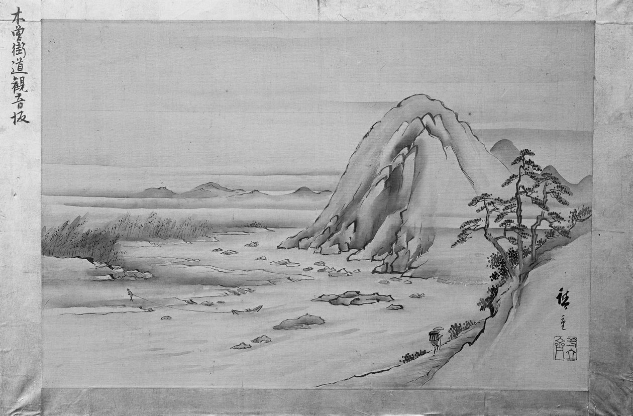Kannon Slope of the Kiso Highway, 19. století. od Ando Hiroshige