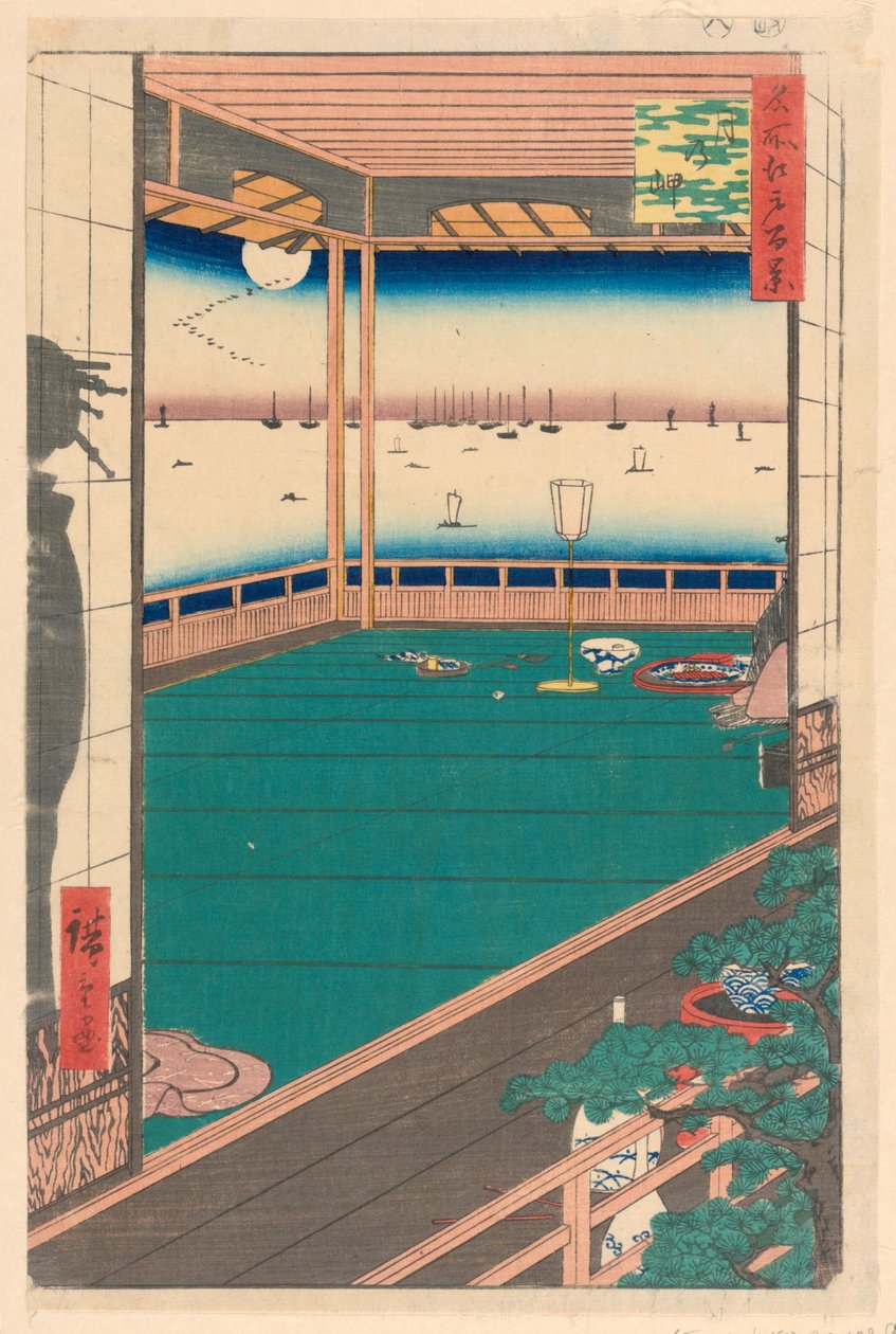 Měsíční mys (Tsuki-no-misaki) Ze série Sto slavných pohledů na Edo od Ando Hiroshige