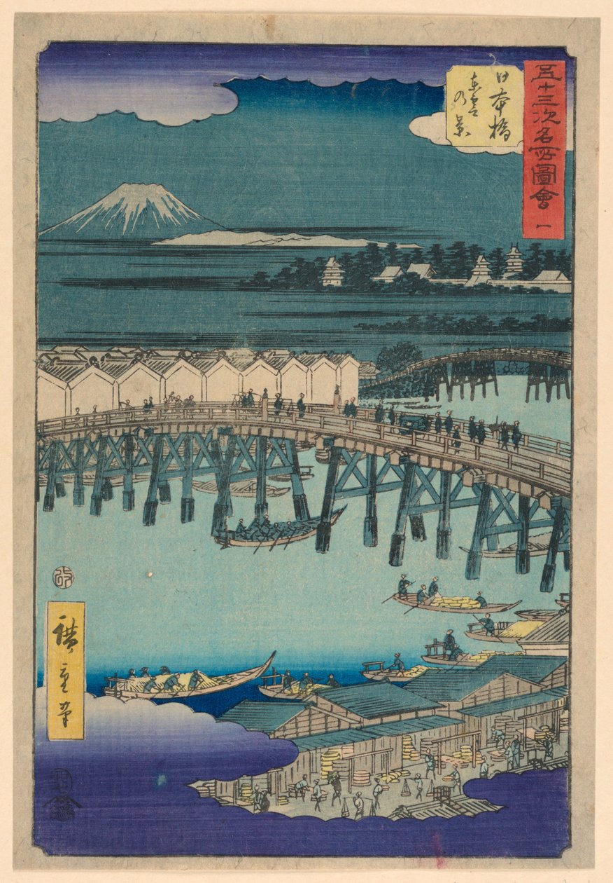 Nihonbashi ze série 53 stanic Tokaida od Ando Hiroshige