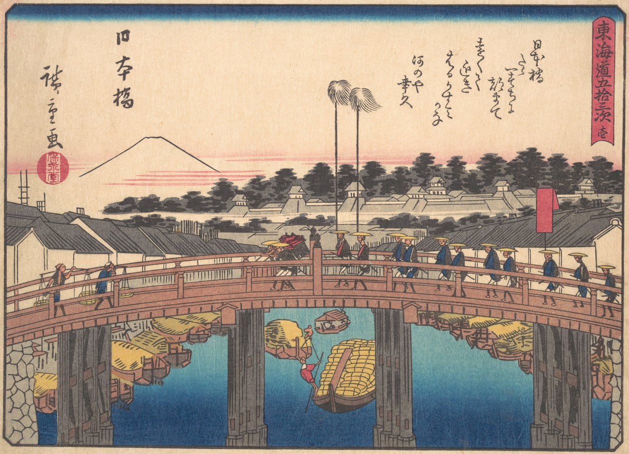 Nihonbashi, ze série Padesát tři zastávek na Tokaidské silnici, začátek 20. století. od Ando Hiroshige