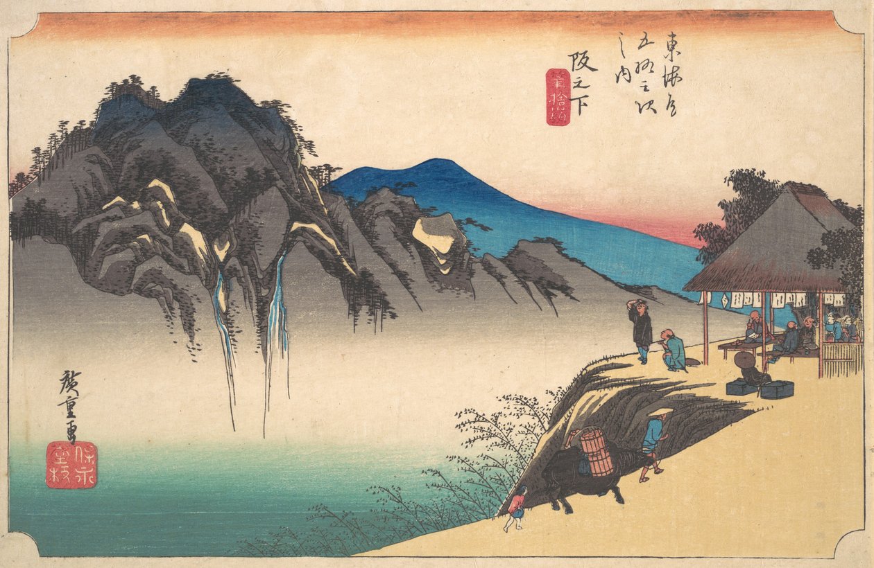 Je to vrchol svahu? 1834. , komár. 1834. od Ando Hiroshige