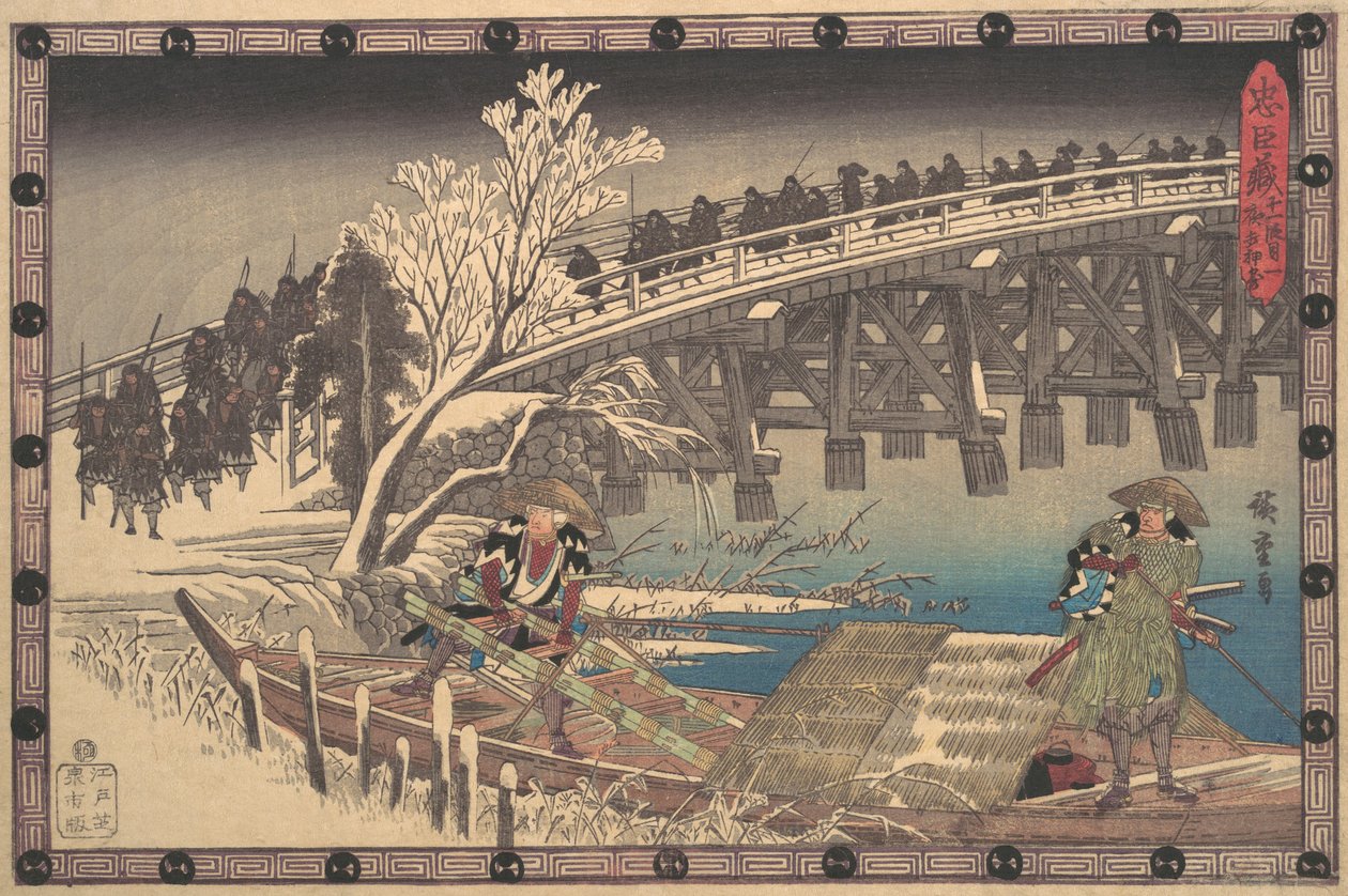 Scéna I v dějství XI Chushingura, ca. 1835, ca. 1835. od Ando Hiroshige