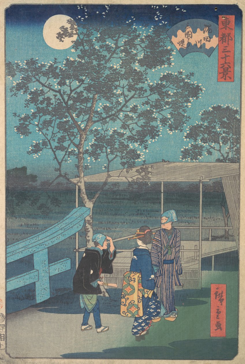 Sumidagawa, Mimeguri, 3. měsíc drak rok 1868., 3. měsíc drak rok 1868. od Ando Hiroshige