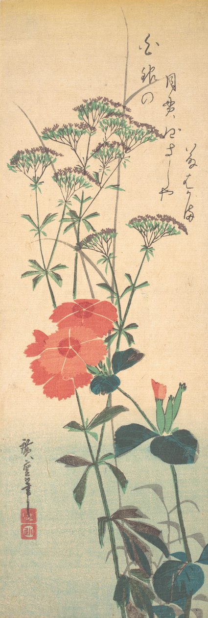 Vynikající růžové a řepík čínský, ca. 1836, ca. 1836. od Ando Hiroshige