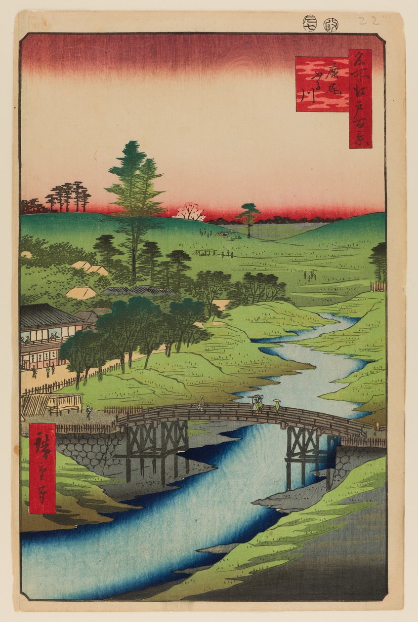 Řeka Furukawa, Hiroo od Ando or Utagawa Hiroshige