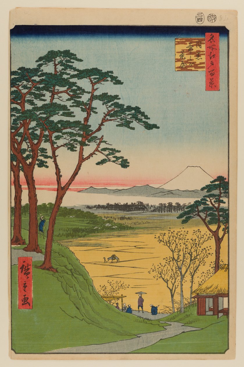 Dědečkova čajovna, Meguro od Ando or Utagawa Hiroshige