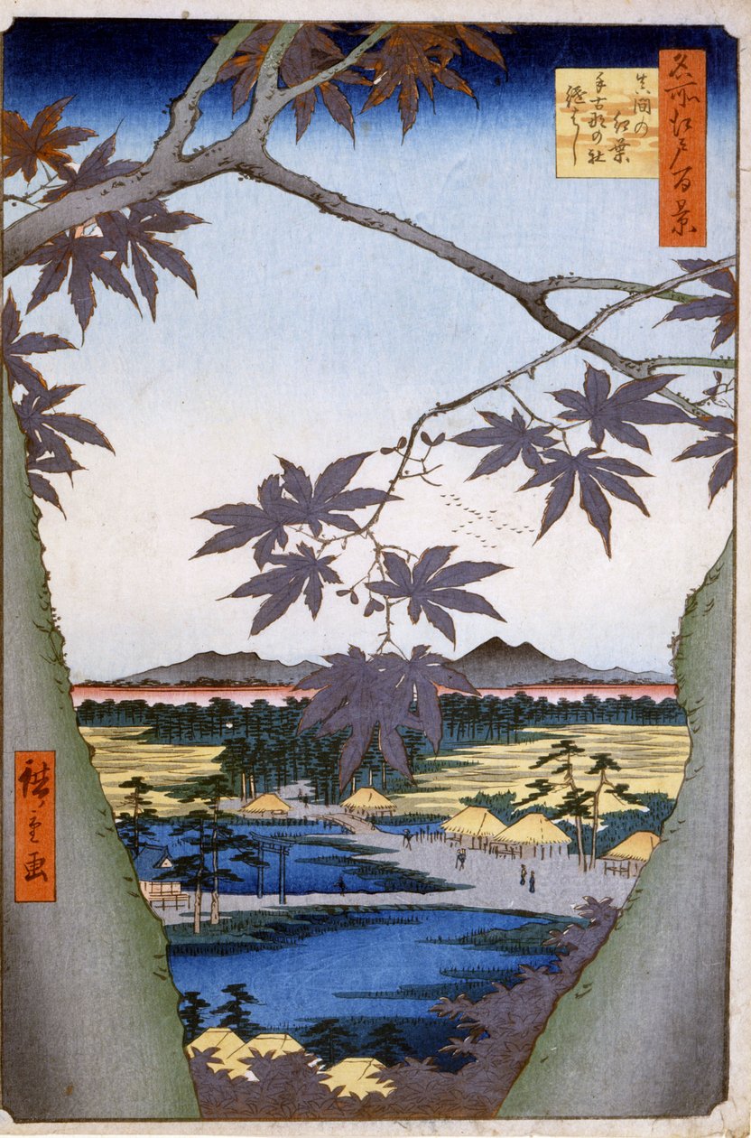 Mapy a máma s pákovou rukou Plán MP d Další B Důvod d. 1857. Pouze P Hayashi ts konverzí tsw (Utagawa) Hiroshige (1797-1858). od Ando or Utagawa Hiroshige