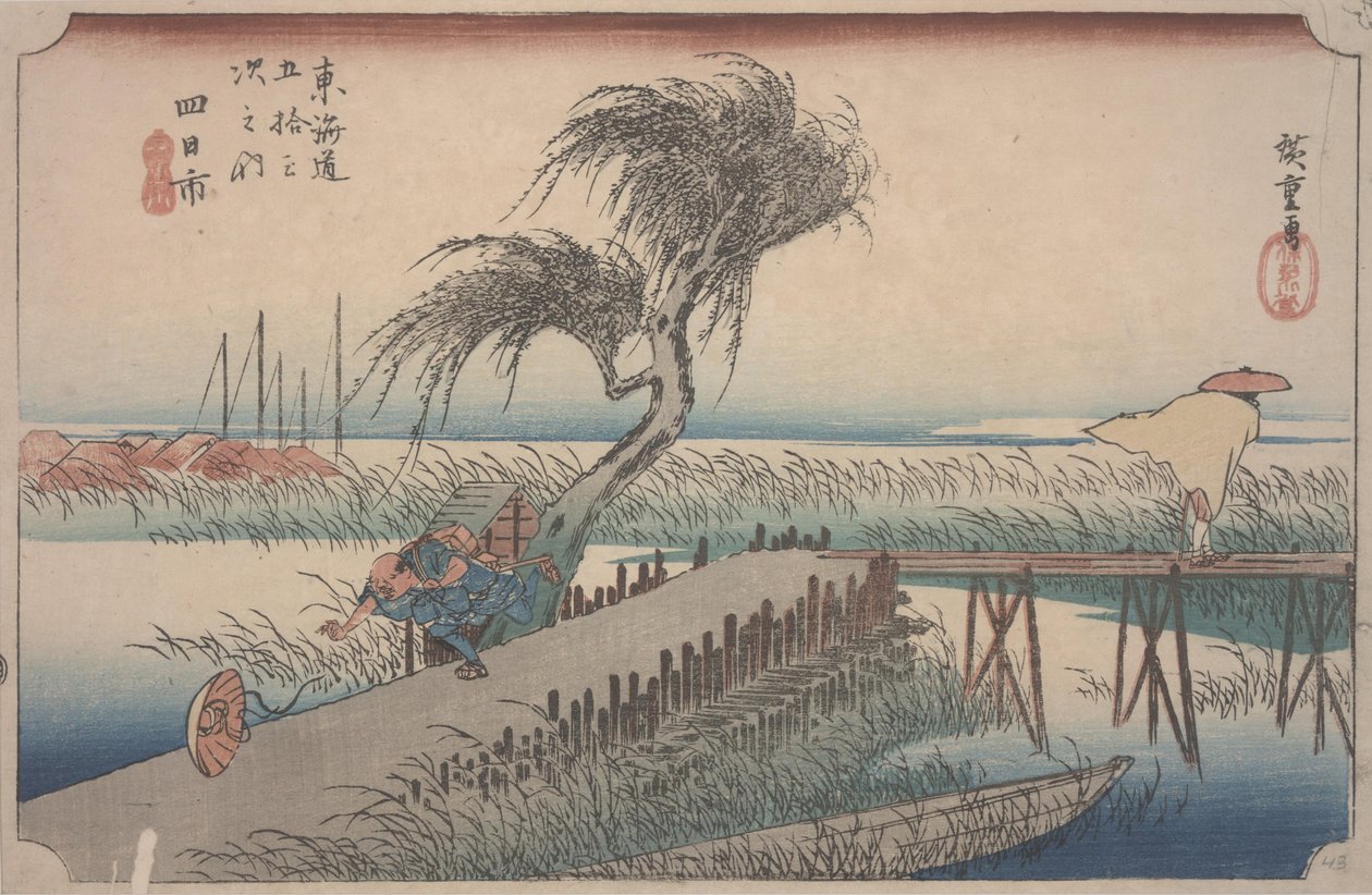 Řeka Mie od Ando or Utagawa Hiroshige