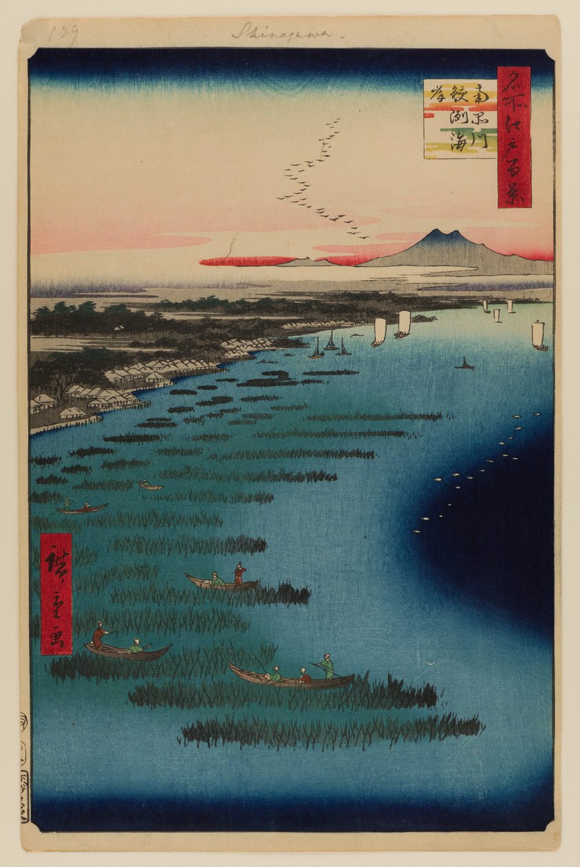 Minami-Shinagawa a pobřeží Samezu od Ando or Utagawa Hiroshige