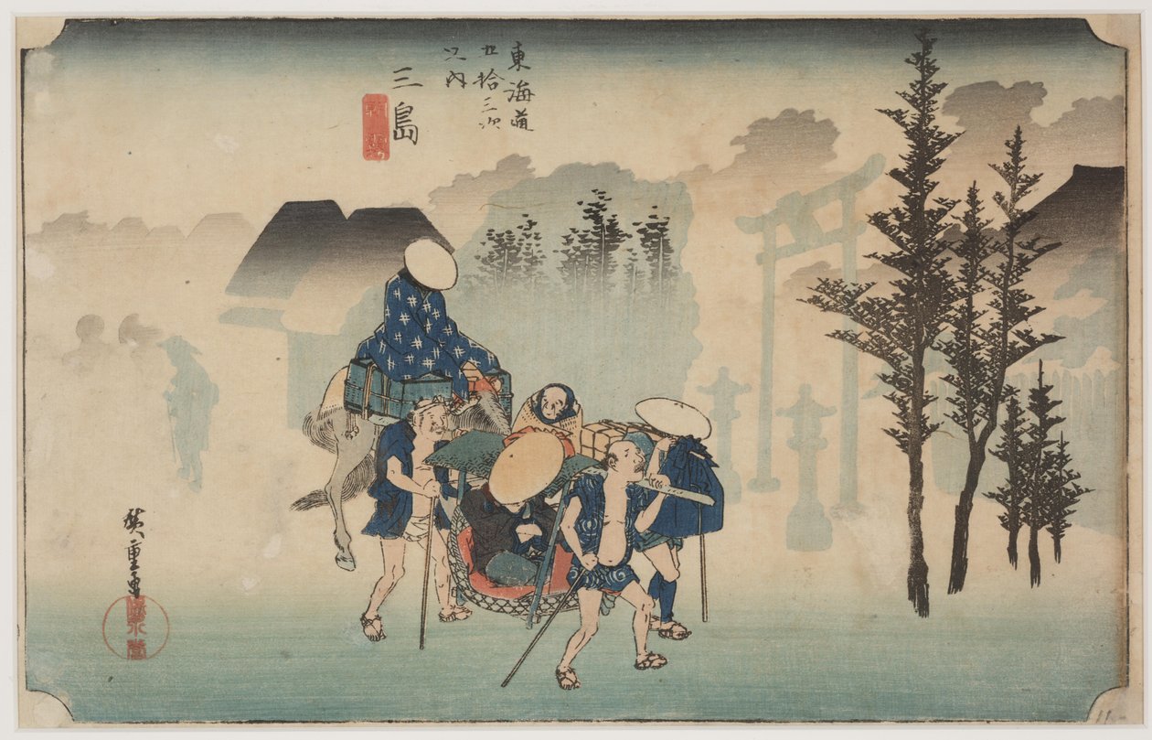 Ranní mlha od Ando or Utagawa Hiroshige