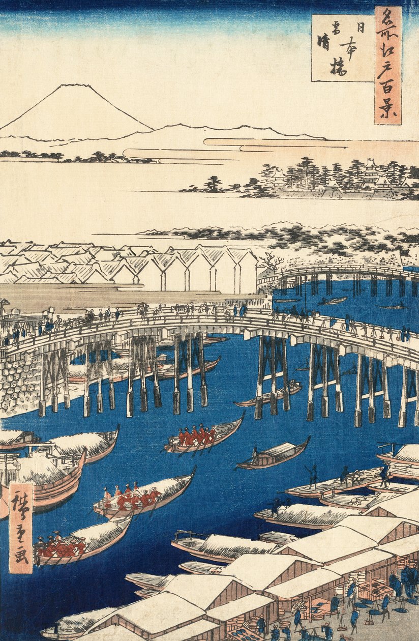 Nihonbashi, Clearing After Snow by Utagawa Hiroshige od Ando or Utagawa Hiroshige