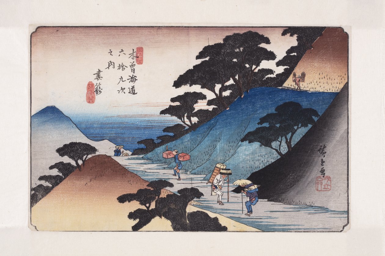 č. 43, Tsumagome (barevný dřevotisk) od Ando or Utagawa Hiroshige