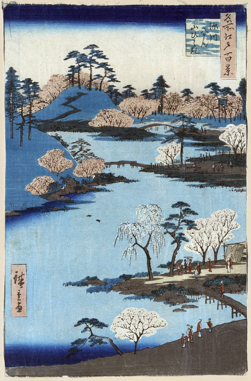 Kynän on kirjoittanut Yahata Fukagawa, Edo, Japani, kirjoittanut Hiroshige Anto. od Ando or Utagawa Hiroshige