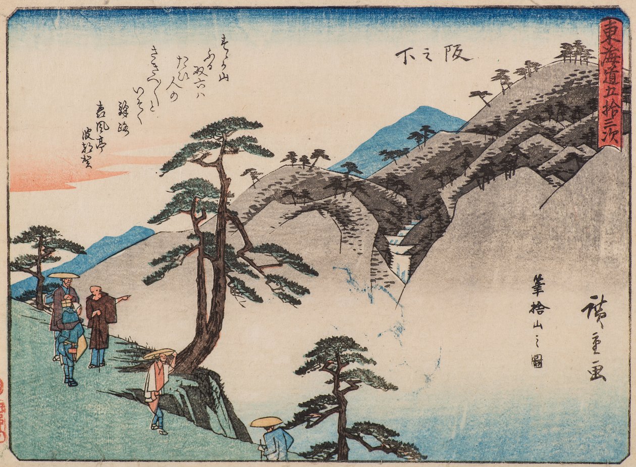 Pod svahem od Ando or Utagawa Hiroshige