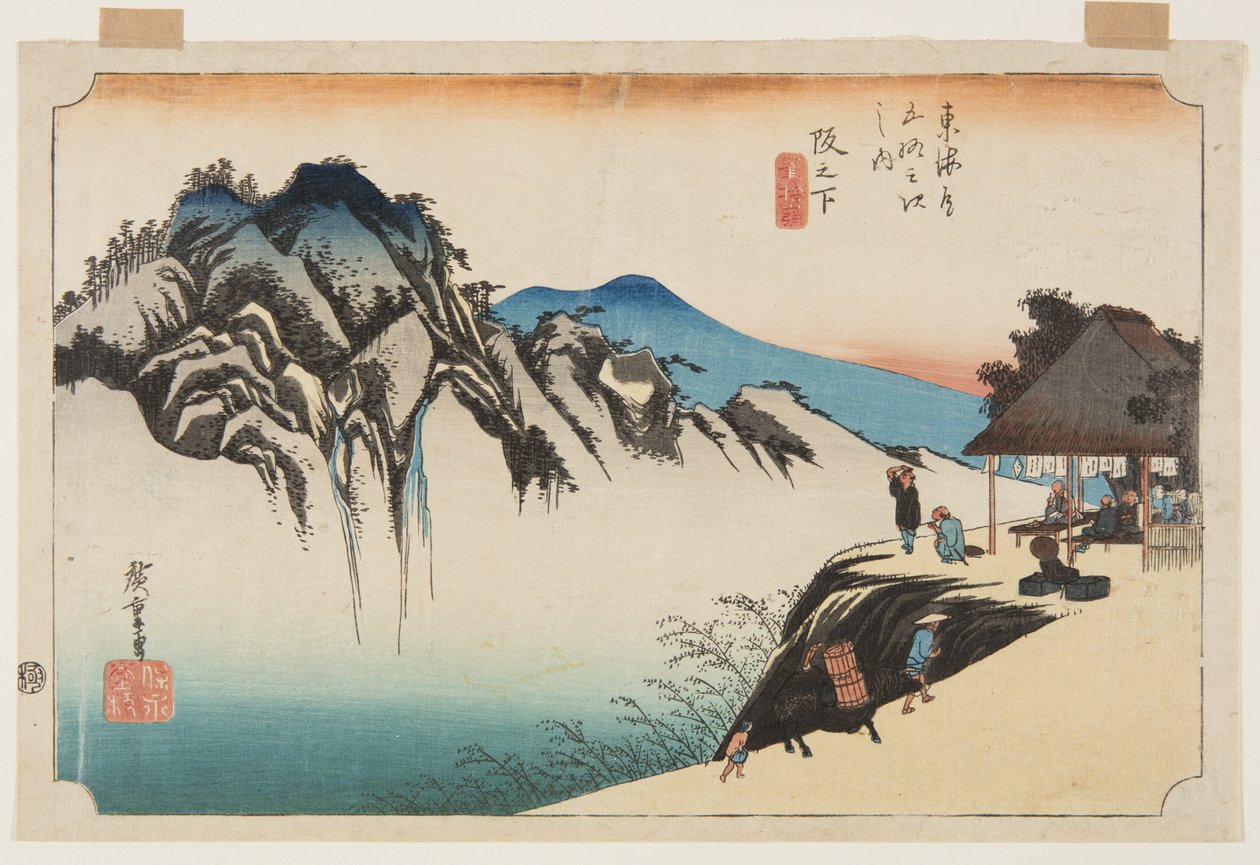 Sakashita: důl Fudette (Sakashita, důl Fudete) od Ando or Utagawa Hiroshige