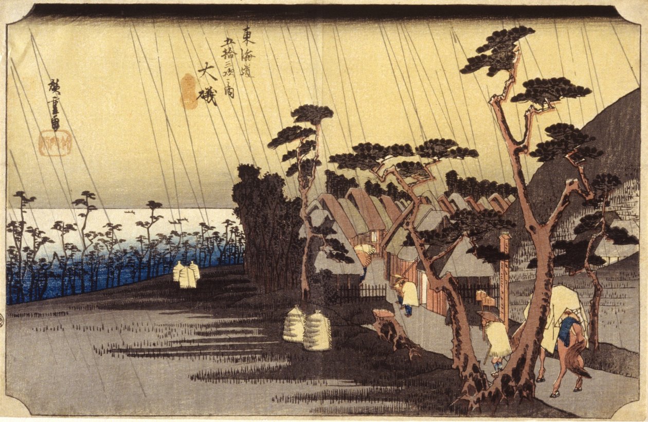 Station 9, Oiso (dřevěný tisk) od Ando or Utagawa Hiroshige