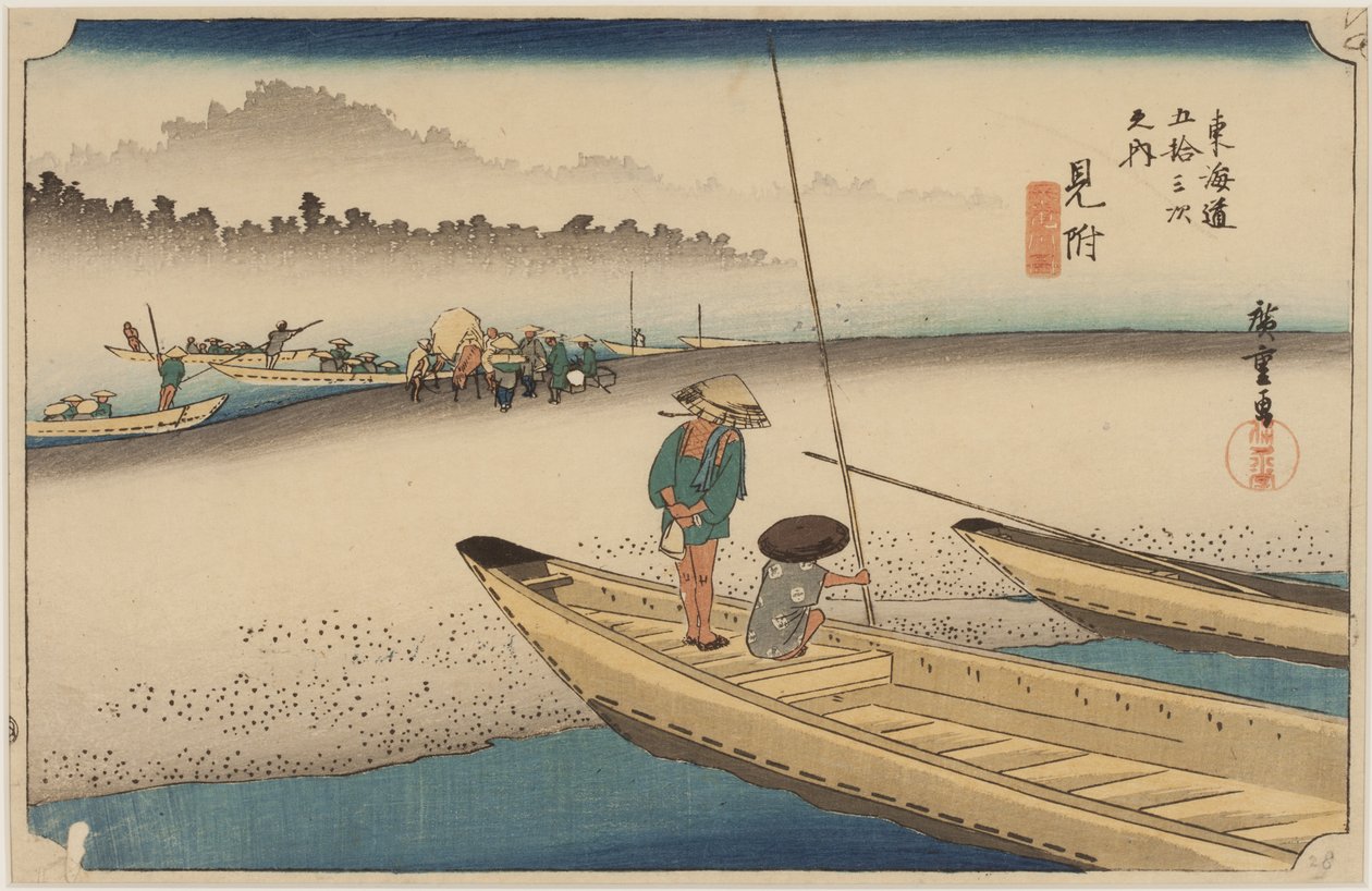 Řeka Tenryu od Ando or Utagawa Hiroshige