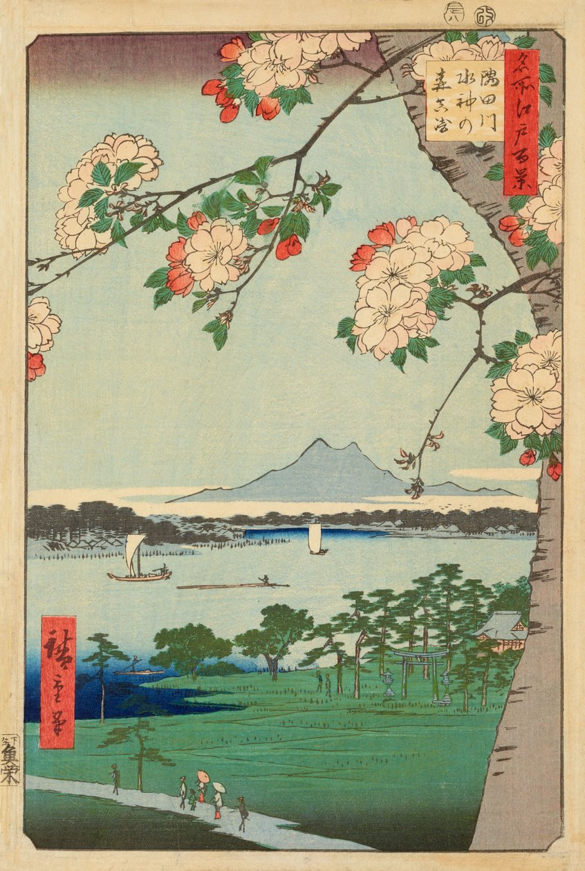 te vodní bůh o ds idea d první zvuk te sumida rive r od Ando or Utagawa Hiroshige