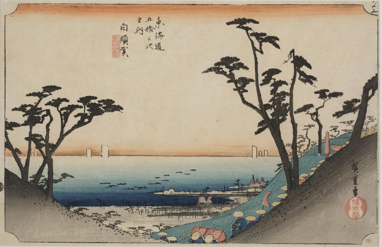 Pohled na Shiomizaka od Ando or Utagawa Hiroshige