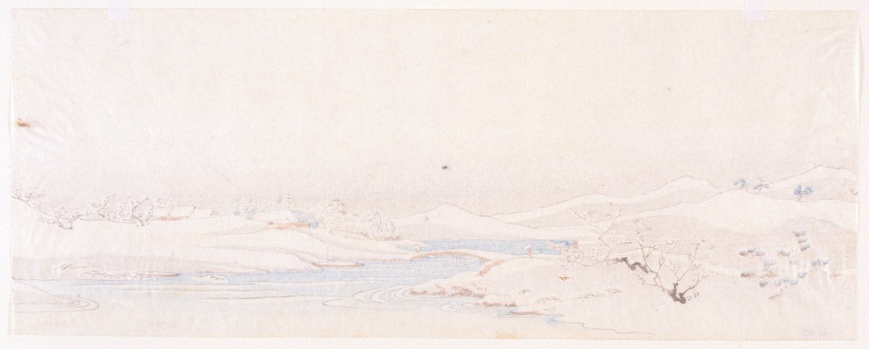 Zimní krajina. Řada provincií. od Ando or Utagawa Hiroshige