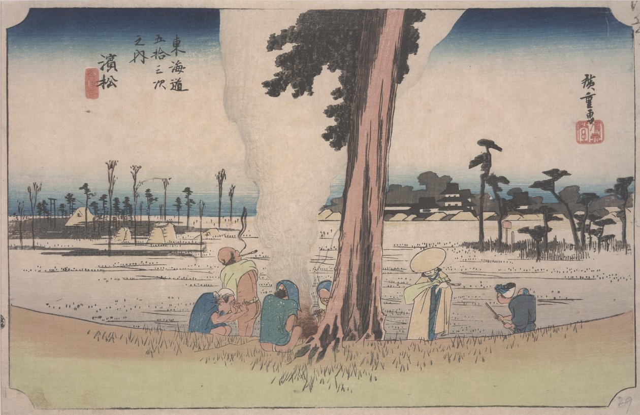 Zimní scéna od Ando or Utagawa Hiroshige