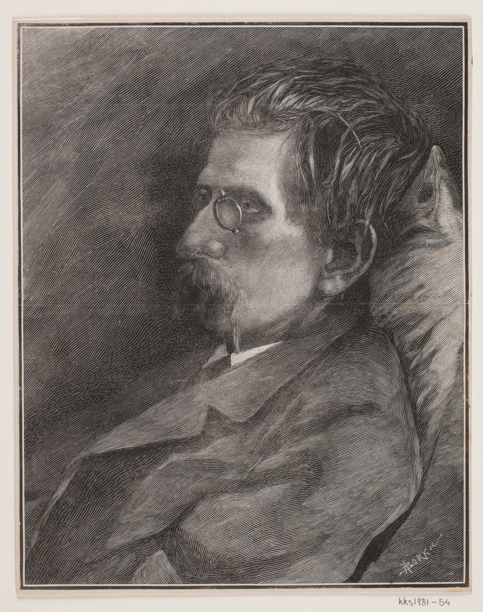 Portrét J.P. Jacobsen od André Bork