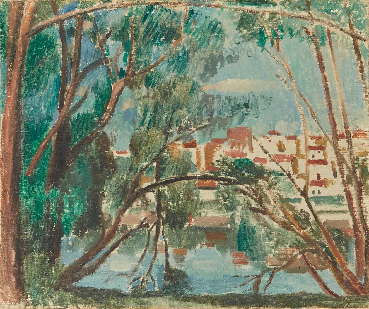 Břehy Seiny v Carrières-sur-Seine od Andre Derain