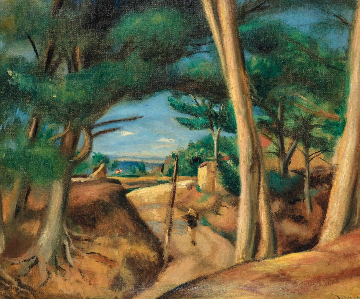 Živá silnice v Les Lecques od Andre Derain