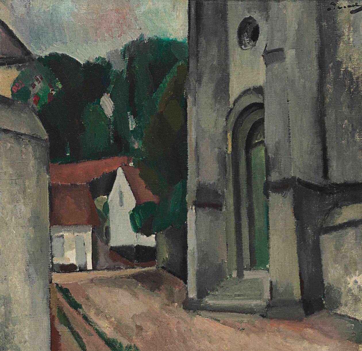 Kostel v Crécy-en-Brie od Andre Derain