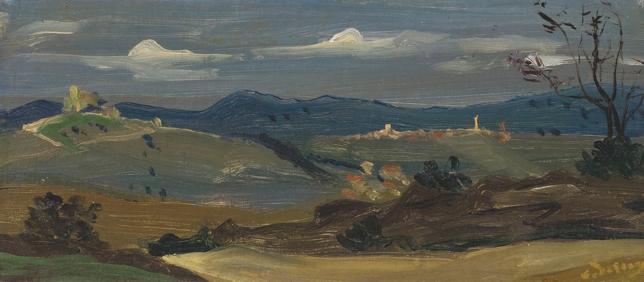 Krajina u Eygalières od Andre Derain
