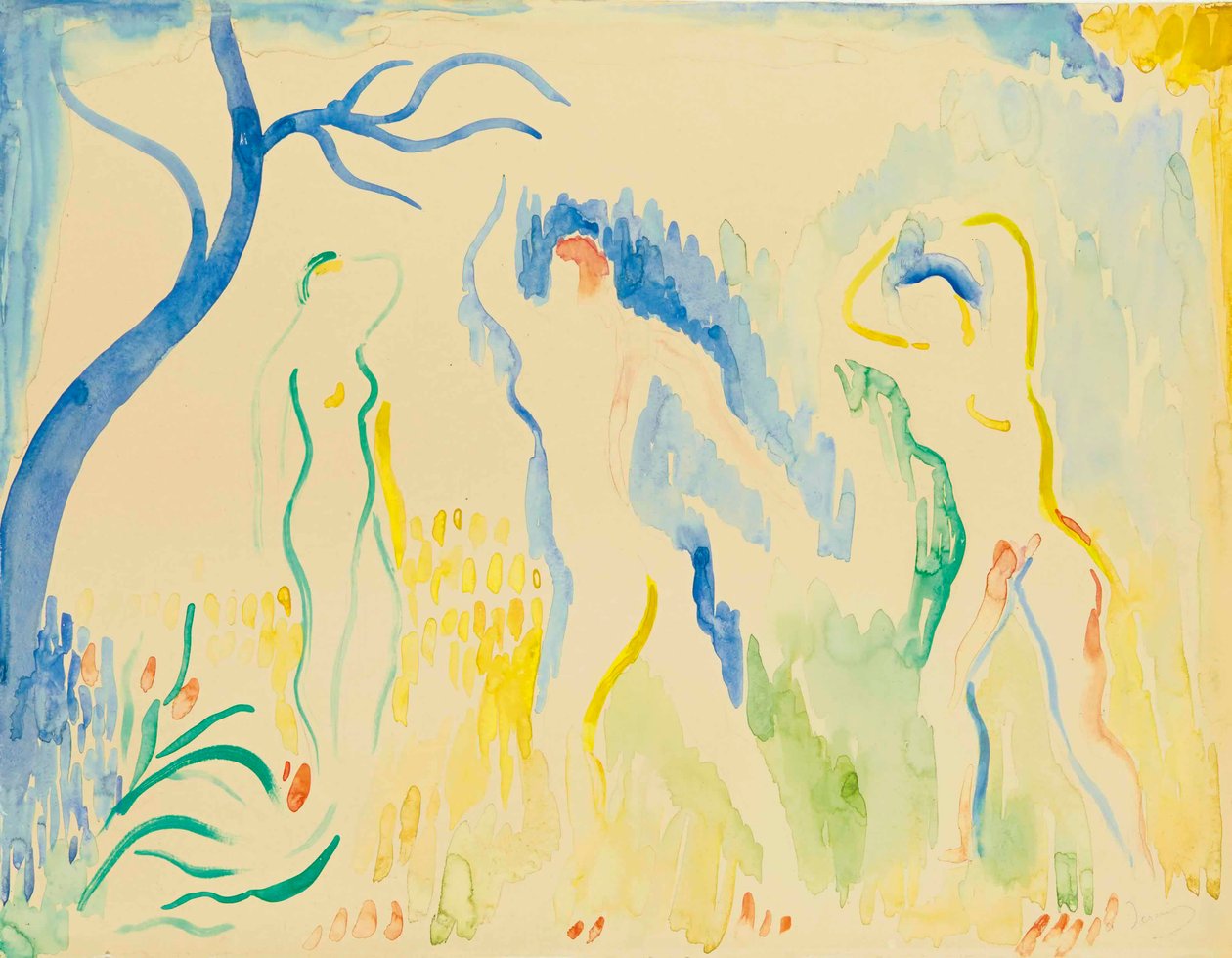 Tři koupající se od Andre Derain