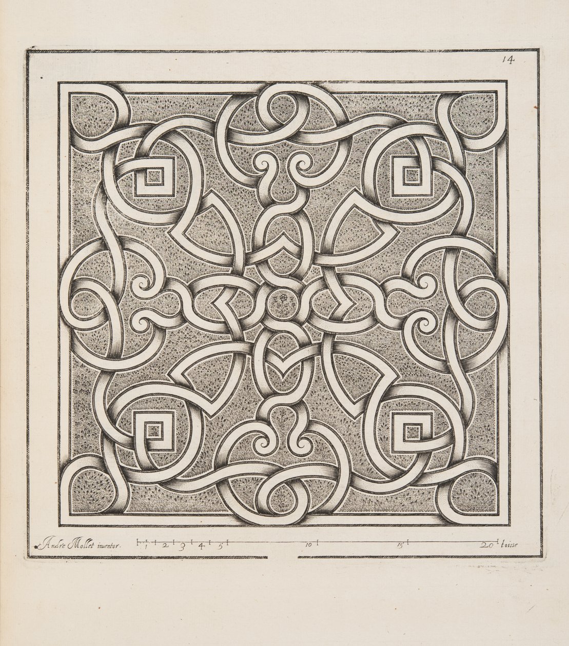 Design for Parterre, od Theater des Plans et Jardinages, pub.1652 od André Mollet