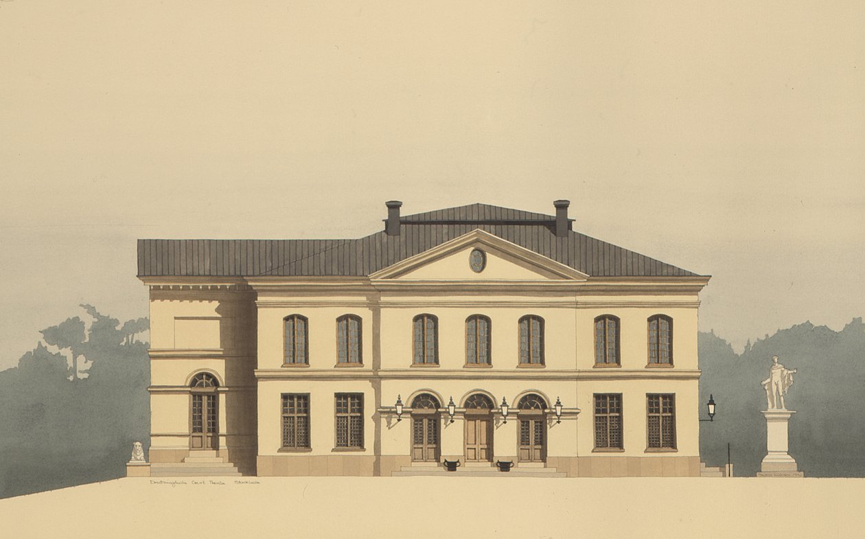 Dvorní divadlo, Drottningholm, Stockholm, Švédsko od Andras Kaldor