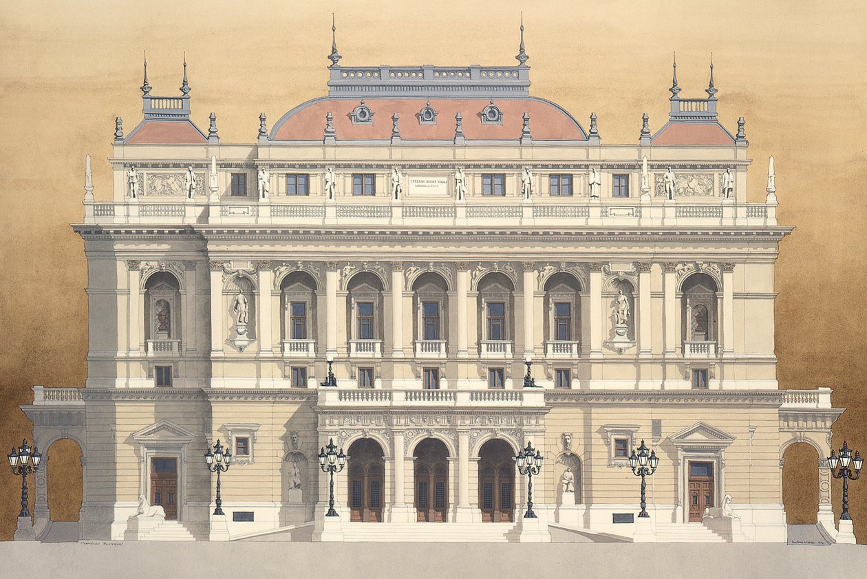 Maďarský Allami Operahaz, Budapešť, Maďarsko od Andras Kaldor