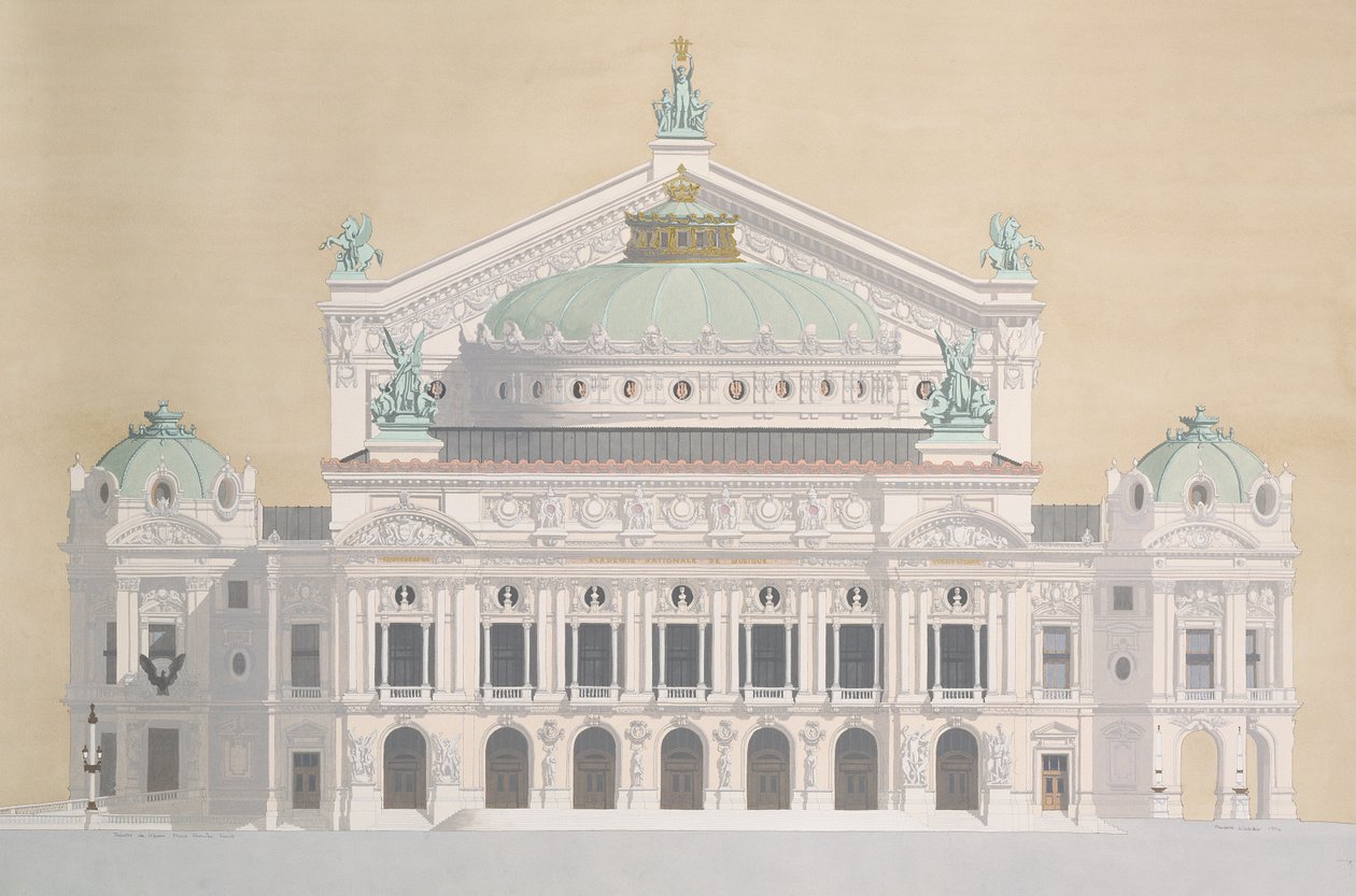 Opera Garnier, Paříž, Francie od Andras Kaldor