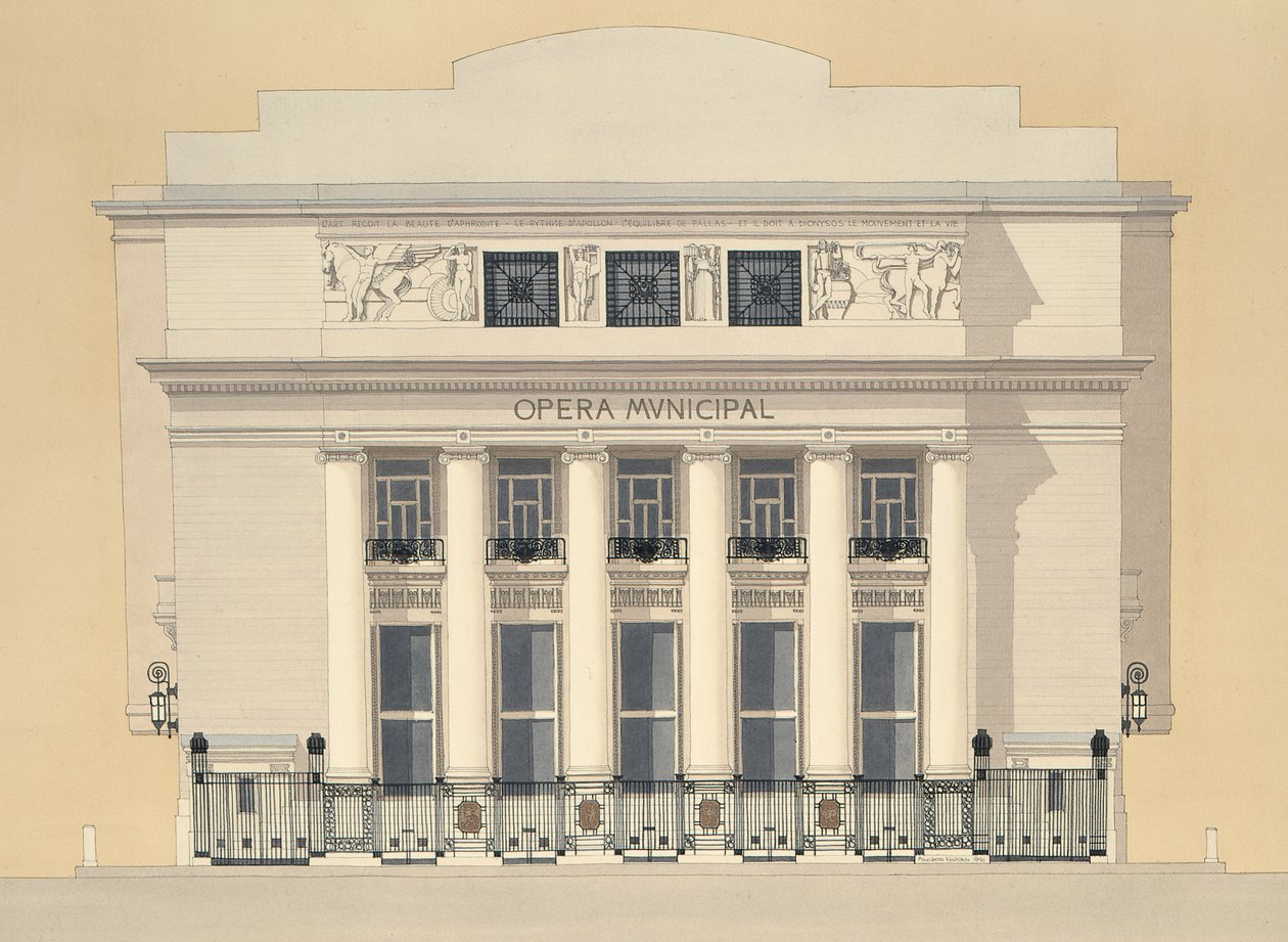 Městská opera, Marseille, Francie od Andras Kaldor