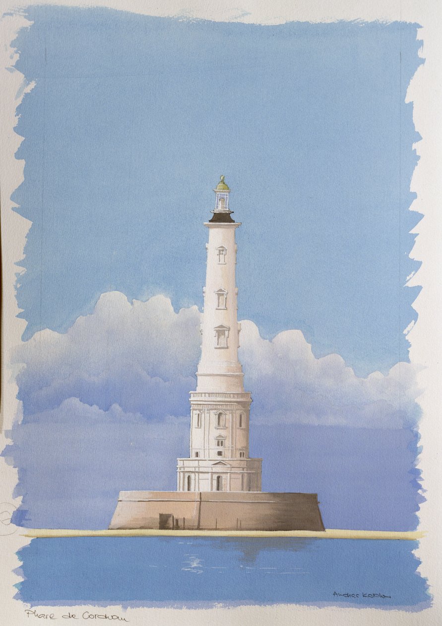 Maják Corduan, Pointe de Grave, Gironde, Francie od Andras Kaldor