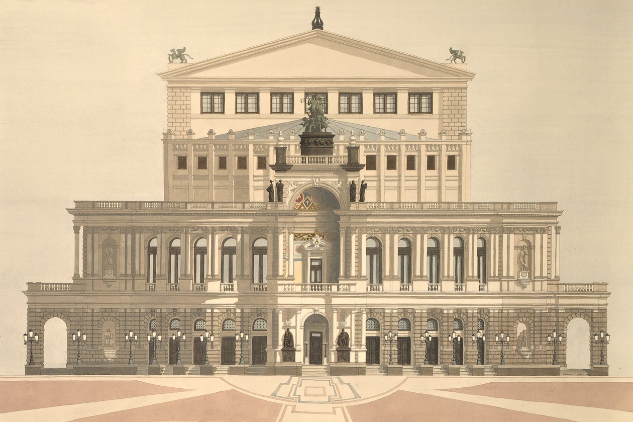 Státní opera, Drážďany, Německo od Andras Kaldor