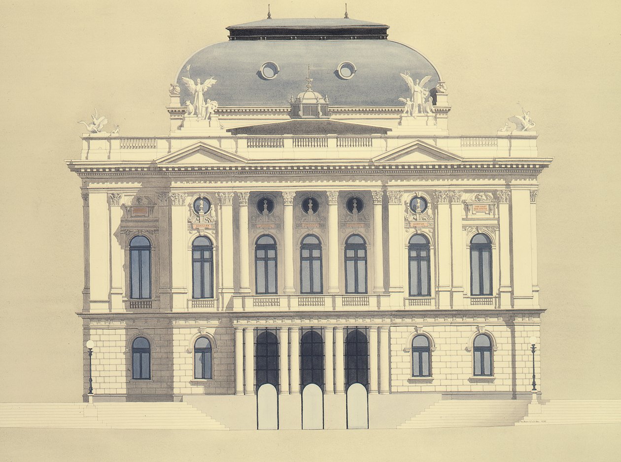Curyšská opera, Curych, Švýcarsko od Andras Kaldor